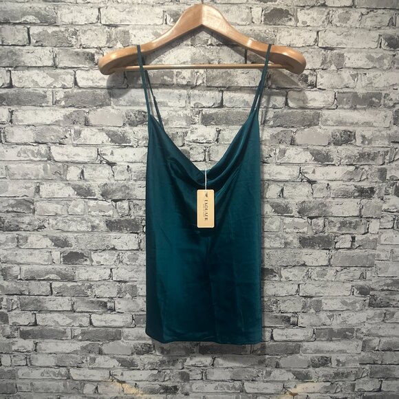 NWT EKOUAER Teal Spaghetti Strap Tank Top Size XL - Picture 6 of 15